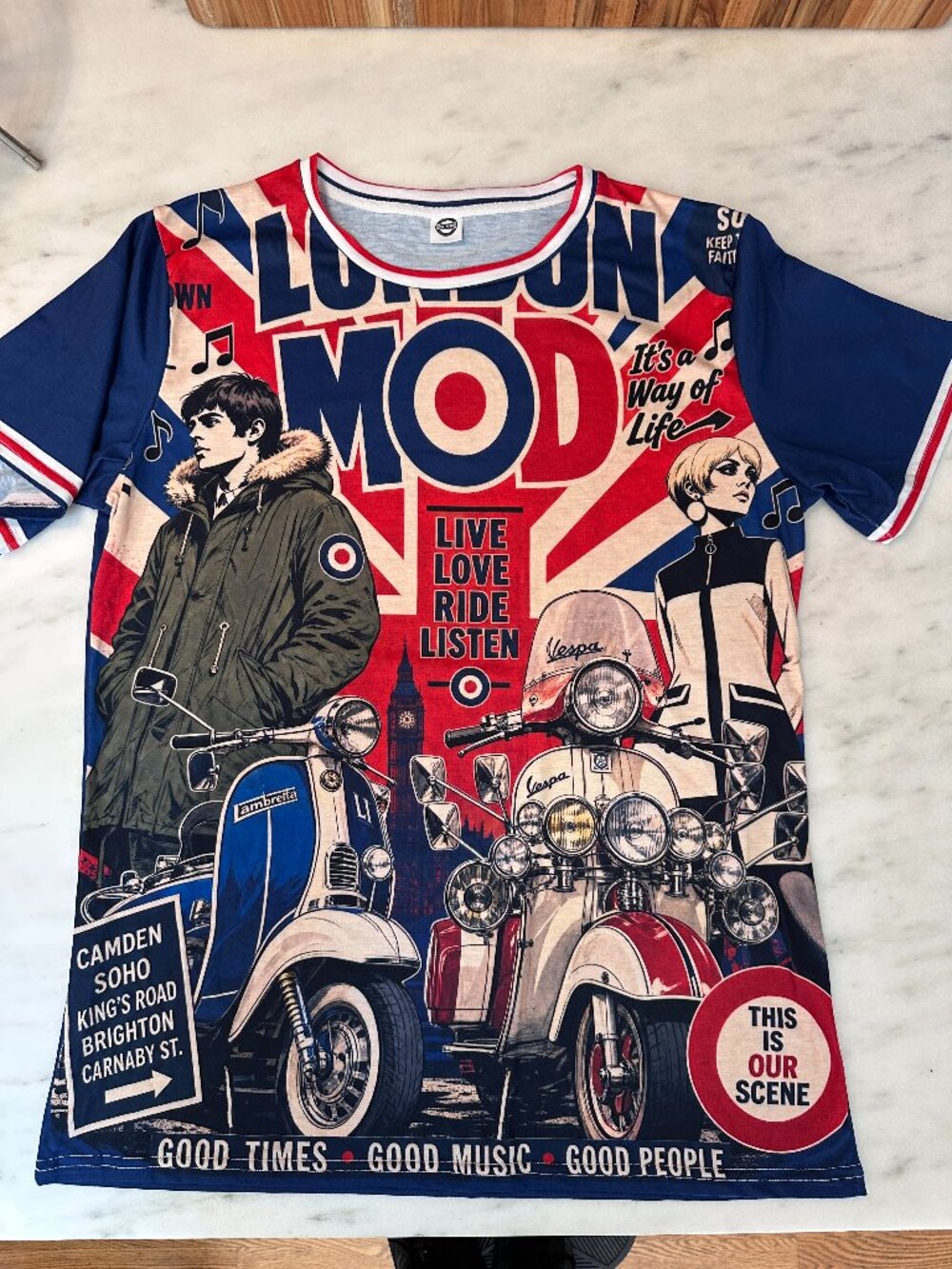 Mind the Mod London Mod T-Shirt Men's Large